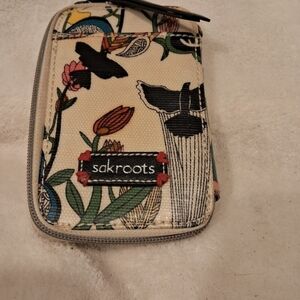 Sakroots Artistic Floral Wallet with Birds